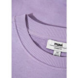 MAVİ LOGO CROP SWEATSHIRT