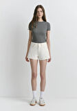 Rosie 90lar Beyaz Jean Şort 1447489739