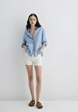 Verna Off White 90lar Jean Şort 1410059-90443