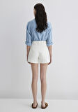 Verna Off White 90lar Jean Şort 1410059-90443