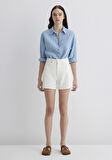 Verna Off White 90lar Jean Şort 1410059-90443