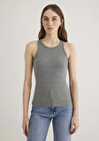 Halter Yaka Gri Basic Atlet 1612462-83096