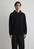 Mavi Pro Baskılı Kapüşonlu Siyah Sweatshirt 0S10353-71379