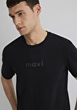 Mavi Baskılı Siyah Tişört 0612732-900