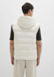 Kapüşonlu Ekru Şişme Yelek 0110619-70134