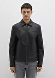 Siyah Suni Deri Ceket 0110635-71379