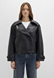 Siyah Suni Deri Ceket 1110709-900
