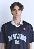 MVJNS 91 Baskılı Lacivert Forma Tişört 0612778-70487