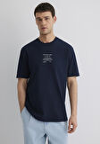 Baskılı Lacivert Tişört 0612796-70490