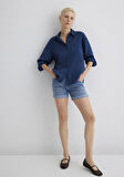 Pixie Casual Açık Mavi Jean Şort 1437090725