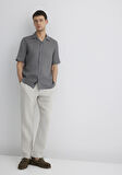 Gri Keten Pantolon 0010358-70080