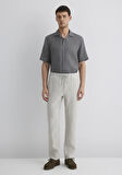 Gri Keten Pantolon 0010358-70080