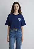 Snoopy Baskılı Lacivert Tişört 1613360-70491