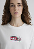 Mickey Mouse Baskılı Ekru Tişört 1613365-80194