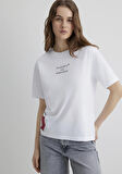 Snoopy Baskılı Beyaz Tişört 1613363-620
