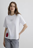 Snoopy Baskılı Beyaz Tişört 1613363-620