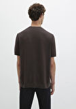 Kısa Kollu Kahverengi Triko Tişört 0710312-70219