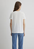 Kelebek Baskılı Ekru Tişört 1613455-70057