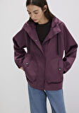 Kapüşonlu Mor Ceket 1110014-70223