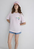 Sırt Baskılı Pembe Tişört 1613527-87110