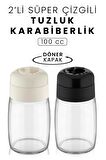 Mithra Life 2 Adet 100 ML Döner Kapaklı Cam Baharatlık Takımı MIT1090