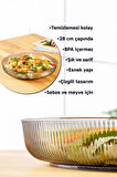 Mithra Life Füme Esnek Kırılmaz Plastik Meyve Sebze Salata Sunum Geniş Çanak Kasesi MIT1225