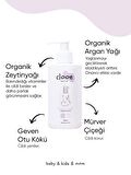 Clooe Organik Bebek Losyonu (250ml) - Argan Yağı, Zeytinyağı, Huş, Gül Suyu - Yenidoğan Kullanımına Uygun