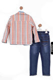 Çift Taraflı Giyilebilir, Çizigli, Üniformalı, Erkek Çocuk Alt Üst Takım 6-9 Yaş 13062