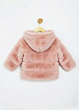 İçi Ve Dışı Polarlı Su Ve Rüzgar Geçirmez Kapüşonlu Kız Çocuk Mont 2-6 Yaş 50411