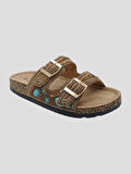 GUJA 25Y102-5 KADIN TAŞLI TERLİK CAMEL