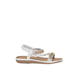 Kadın Taşlı Düz Sandalet 25y152-1