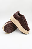 Guja Kadın Kalın Taban Süet Deri Günlük Spor Ayakkabı  GJ361 - Kahve - 36