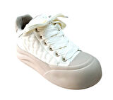 Guja 26k426-1 Kadın Kalın Taban Sneaker Ayakkabı Bej