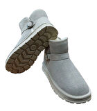 Guja 25k432 Kadın Simli Toka Detaylı Slim - On Peluşlu Bot Bej