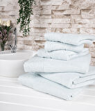 Asansu Home Farilya Büyük Boy Desenli Mint Yeşili Havlu