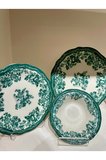 Porser Porselen Fulya Velour Green Yemek Takımı 6 Kişilik 24 Parça
