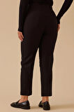 Kadın Betty Beli Pensli Bilek Boy Pantolon - Siyah | 42