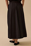 Kadın Cepli Kloş Etek - Siyah | 38