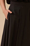 Kadın Cepli Kloş Etek - Siyah | 38