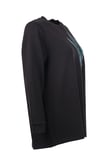 büyük beden desenli taş i̇şlemeli sweatshirt Gala-Xi