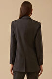 Kadın Çift Düğmeli Kruvaze Ceket - Gri | 36