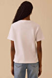 Kadın Kısa Kollu Basic T-Shirt - Beyaz | M
