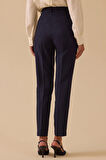 Seçil Kadın Cepli Bilek Boy Klasik Pantolon 0043 Lacivert