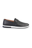 Deriholl Siyah Erkek Hakiki Deri Casual Comfort Ayakkabı