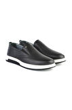 Deriholl Siyah Erkek Hakiki Deri Casual Comfort Ayakkabı