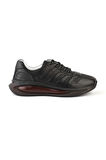 Deriholl Siyah Erkek Hakiki Deri Sneaker & Spor Ayakkabı