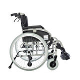 Römer Alüminyum Manuel Tekerlekli Sandalye | Katlanabilir, 6 Tekerlekli ve Baldır Destekli R225