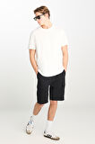 Regular Fit Normal Kesim Normal Bel Siyah Şort