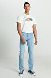 Slim Fit Dar Kesim Normal Bel Dar Paça Extreme Motion Açık Mavi Esnek Jean Kot Pantolon