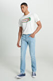 Slim Fit Dar Kesim Normal Bel Dar Paça Extreme Motion Açık Mavi Esnek Jean Kot Pantolon